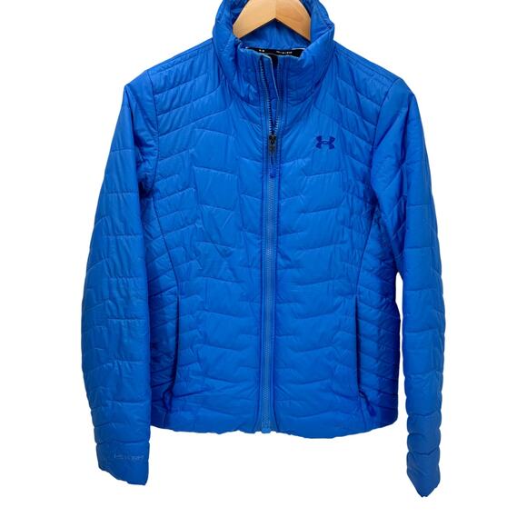 Under armour Jacket Womens XS Blue Reactor Storm ColdGear Full Zip Outdoor - Picture 1 of 12